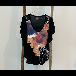 Free People Flutter Sleeves Blouse